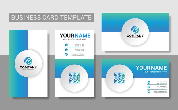 business card template with shapes