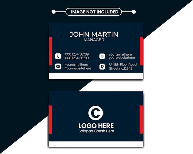 Vector business card template