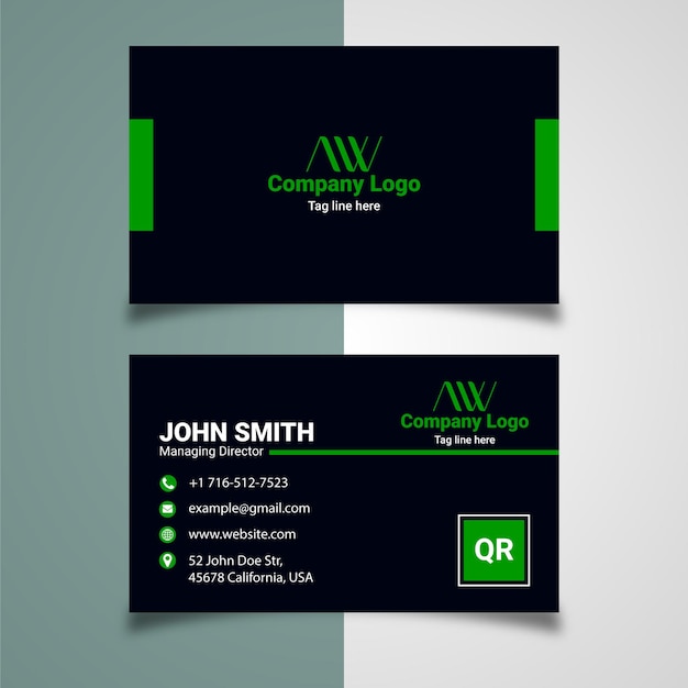 Vector business card template