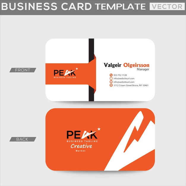 Vector business card template