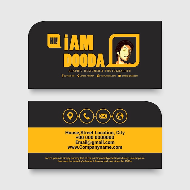 Vector business card template