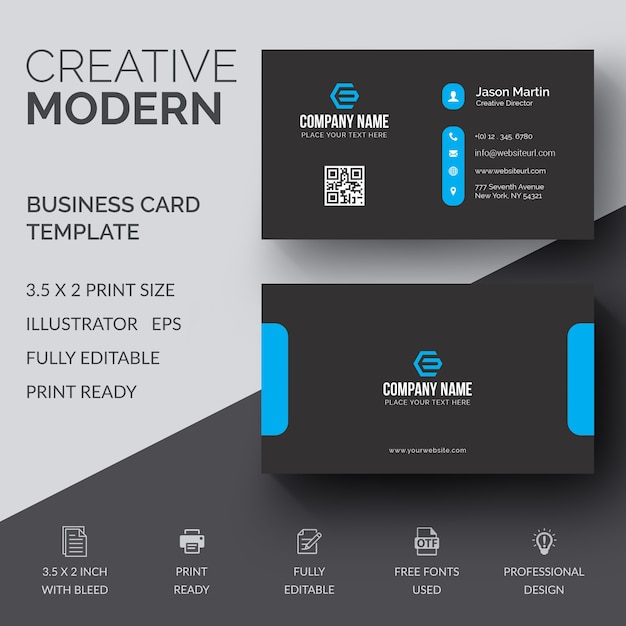 Vector business card template