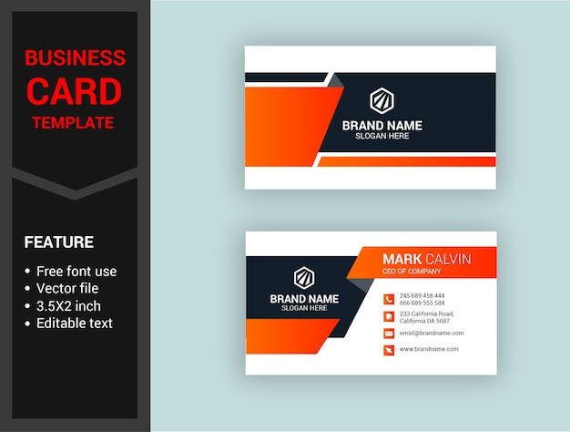 Vector business card template