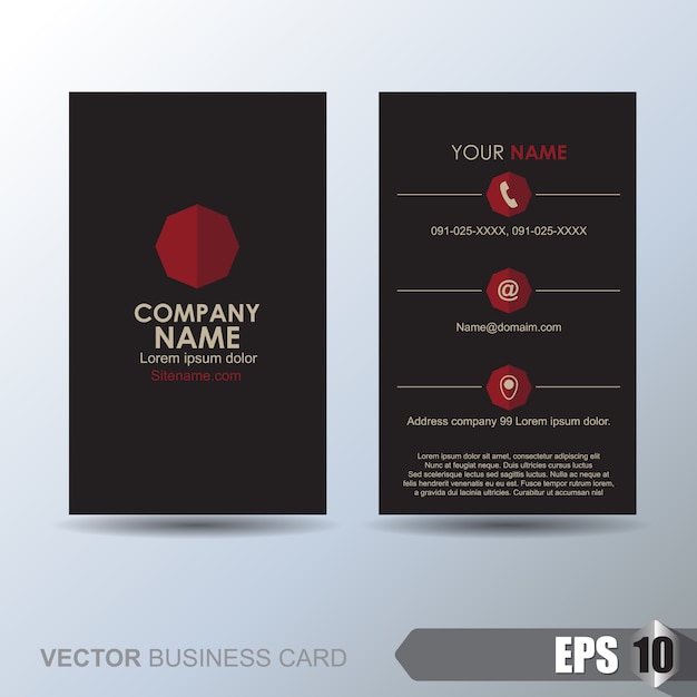 Business card template