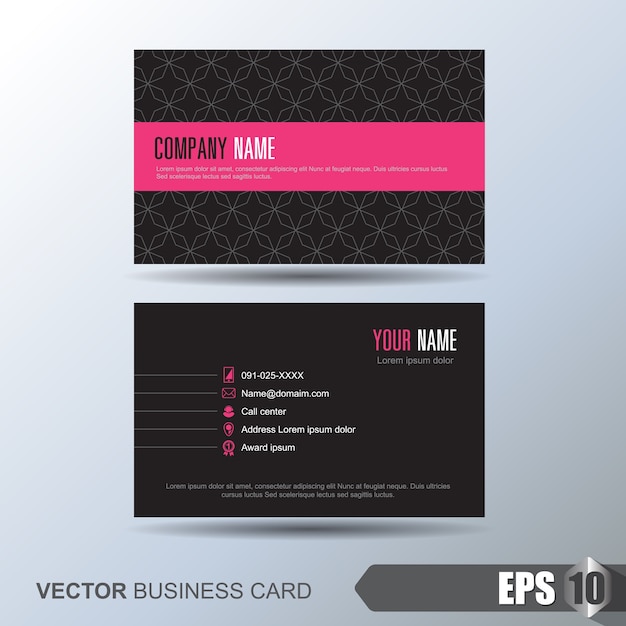 Vector business card template