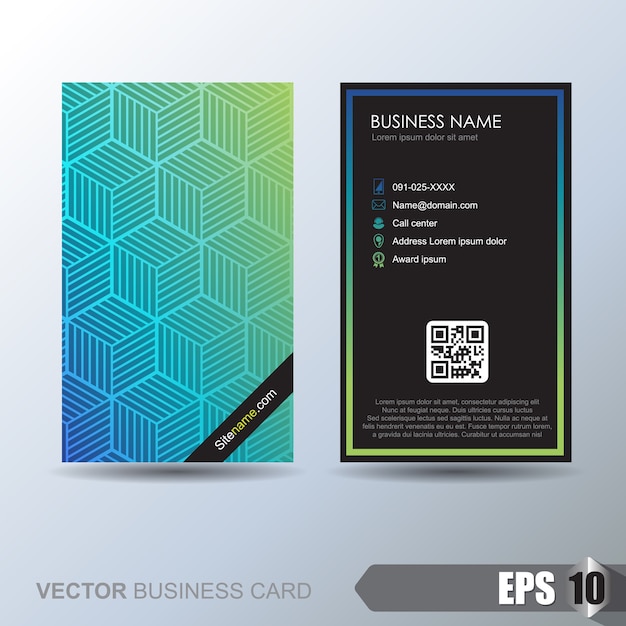 Vector business card template