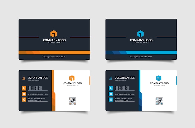 Vector business card template