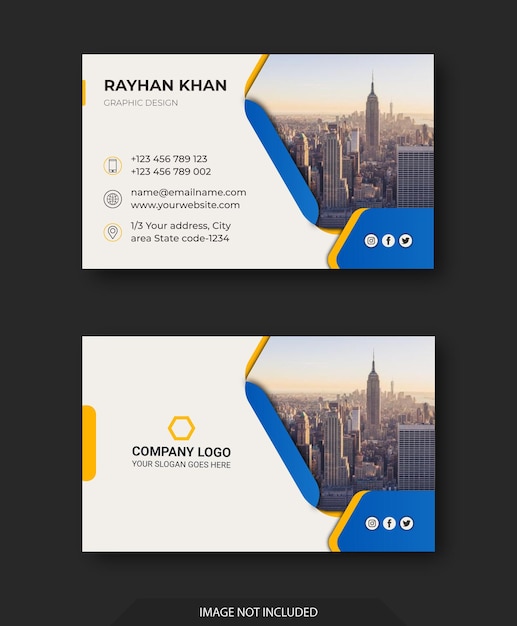 Vector business card template