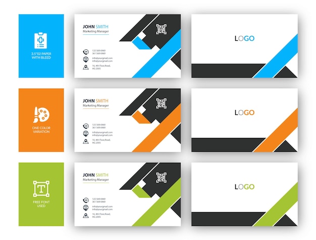 Vector business card template