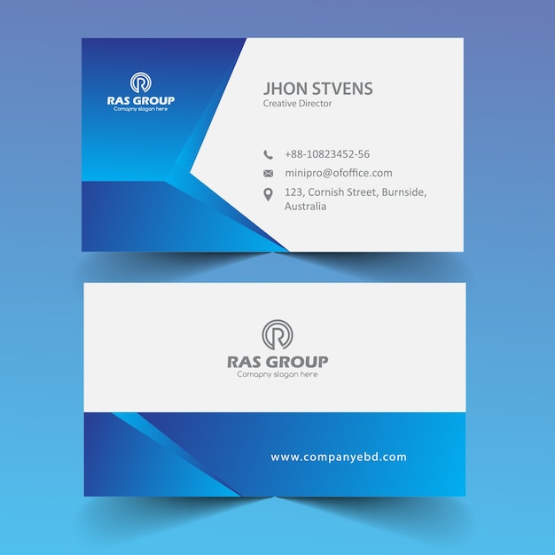 Vector business card template