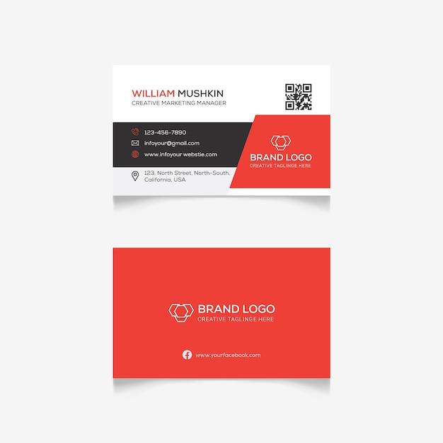 Vector business card template