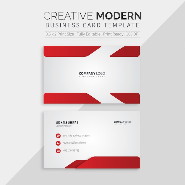 Vector business card template