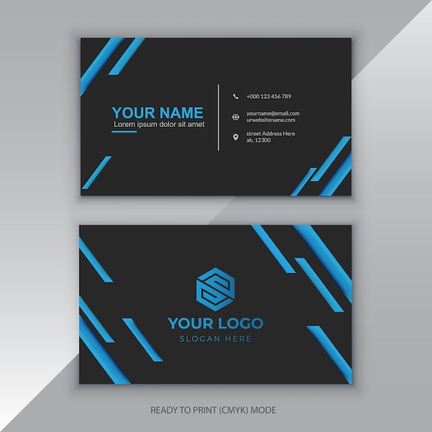 Vector business card templates that are blue