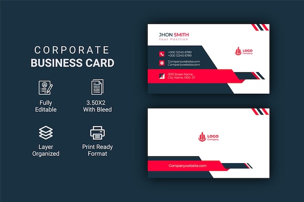 A business card that is a template for a business card.
