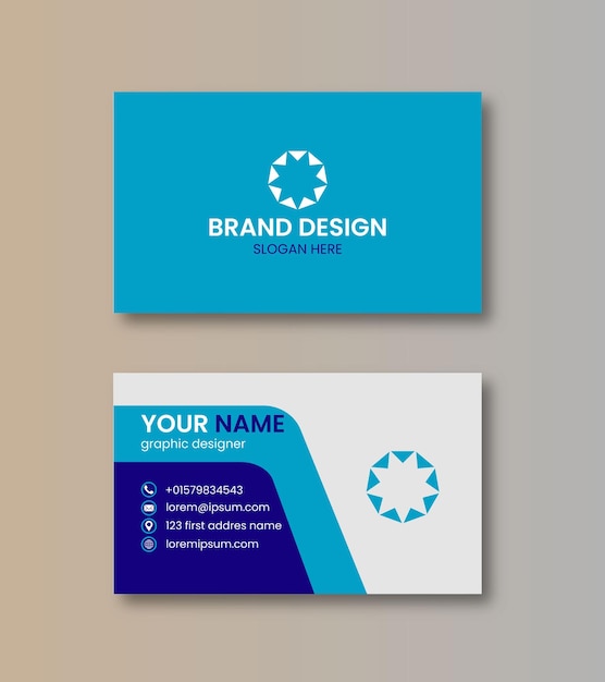 Vector a business card that says brand design