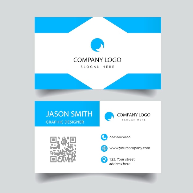 A business card that says company logo on it