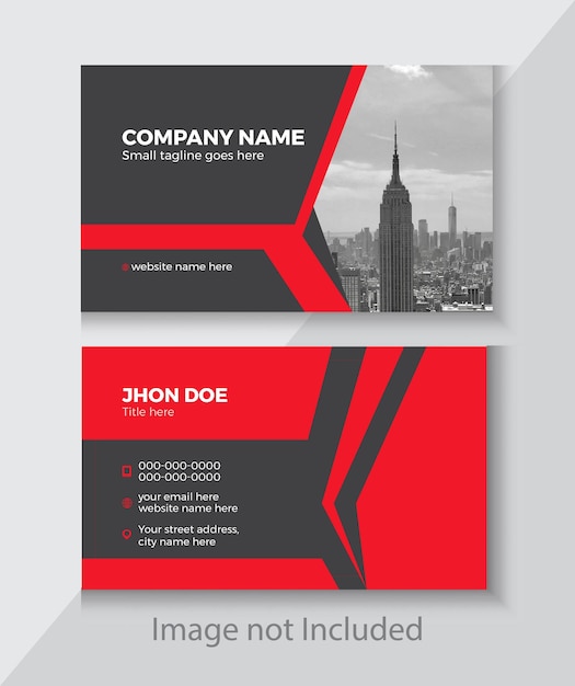 A business card that says company name.