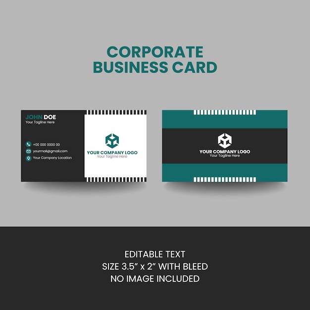 A business card that says corporate business card.