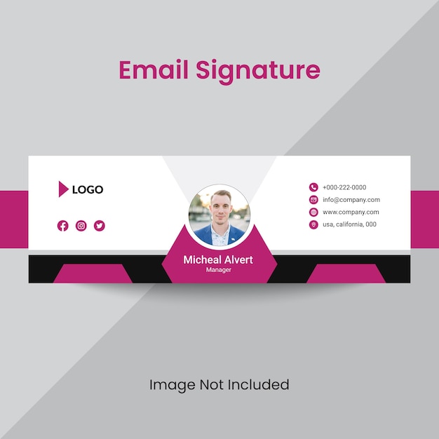 A business card that says email signature