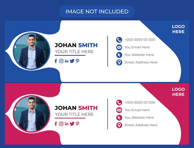 A business card that says " image not included " on it.