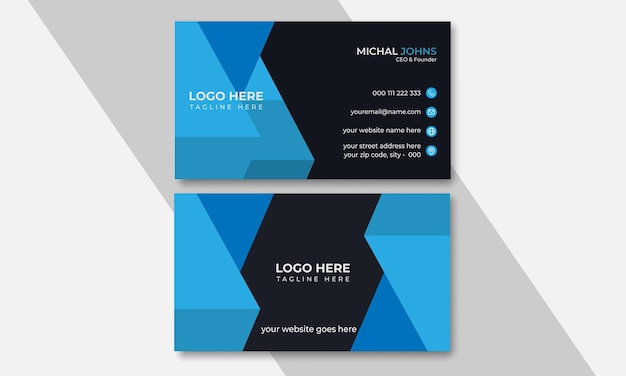 Vector a business card that says 