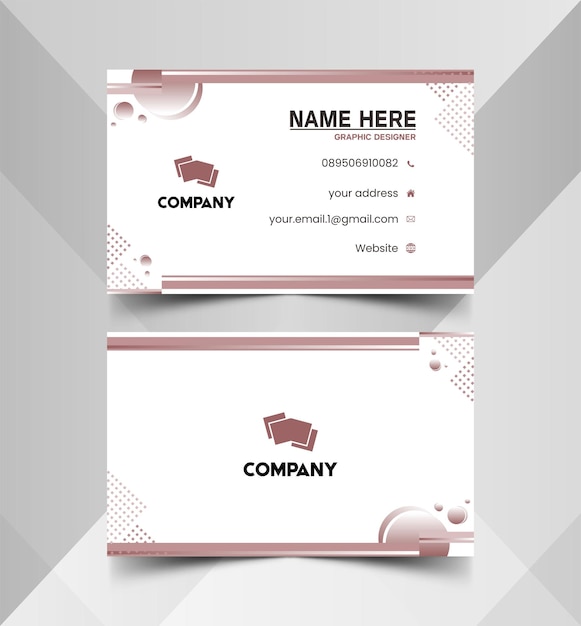 A business card that says the name here on it