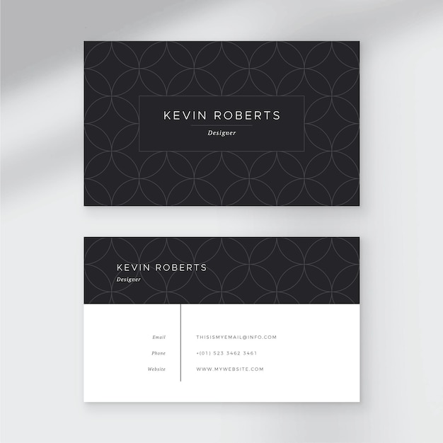 Business card theme monochrome