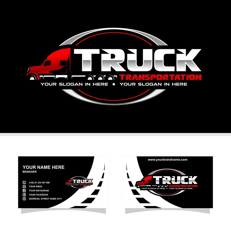 A business card for a truck company.