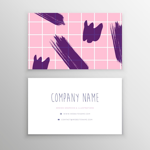 Business card vector template with abstract background Creative modern design