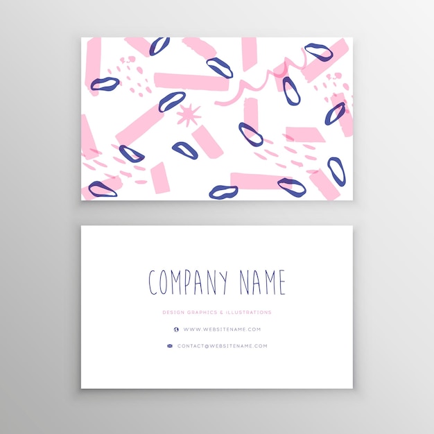 Business card vector template with abstract background Creative modern design