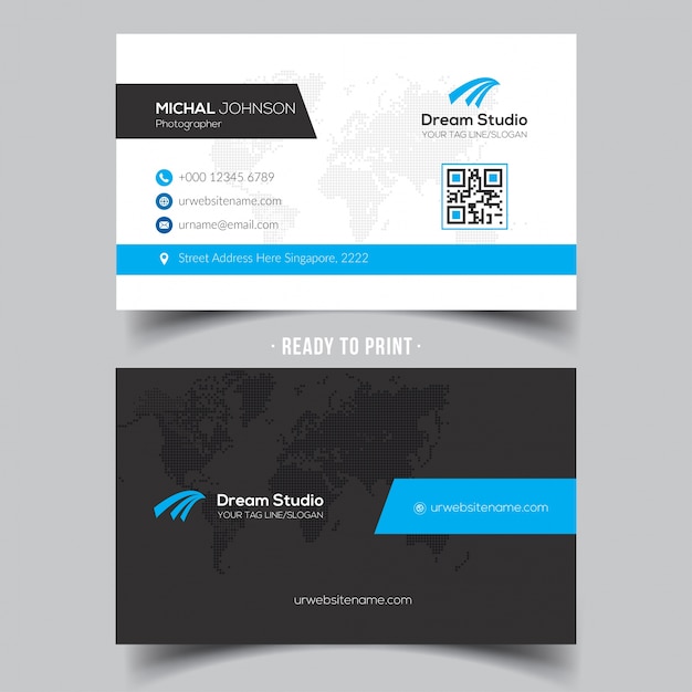 Business card vector template