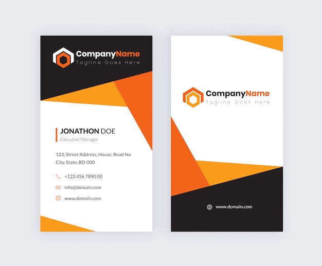 Business Card Vertical Multi Shape Style