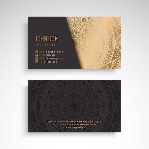 Business card. vintage decorative elements.