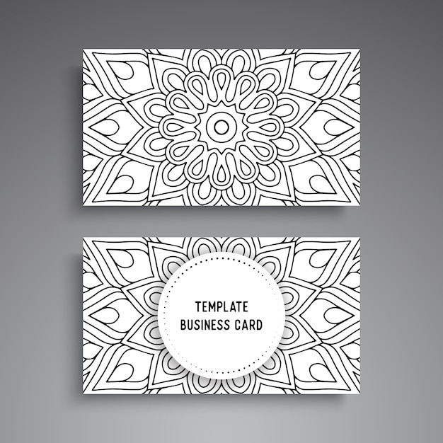 Business card. vintage decorative elements