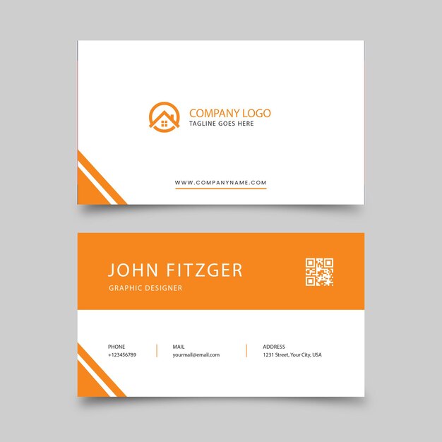 Vector business card visit template