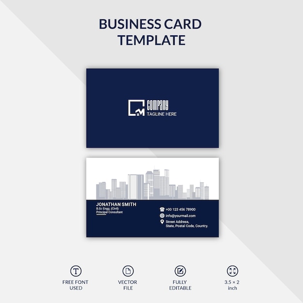 Business Card or Visiting Card Template