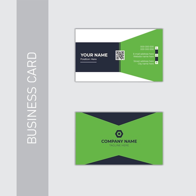 Vector business card with abstract shapes
