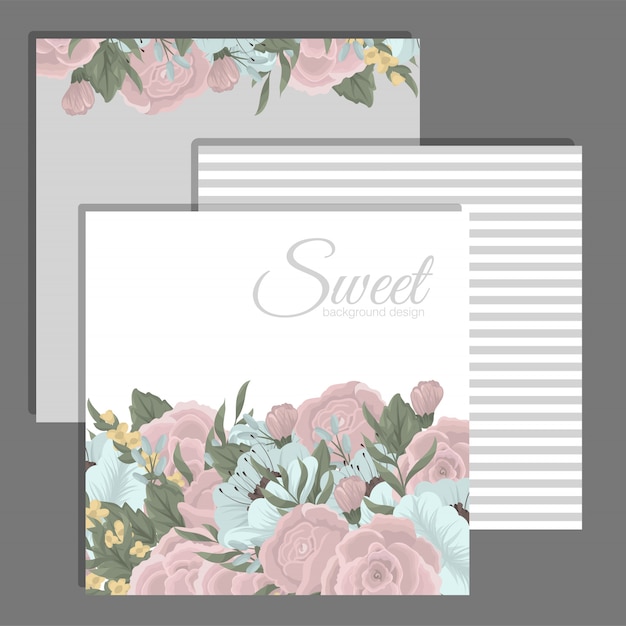 Business card with beautiful flowers.