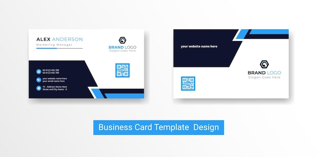 Vector business card with company logo abstract background visiting card for corporate and personal use