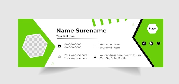 Vector a business card with a green and green background