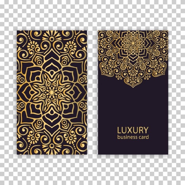 Business card with luxury ornaments