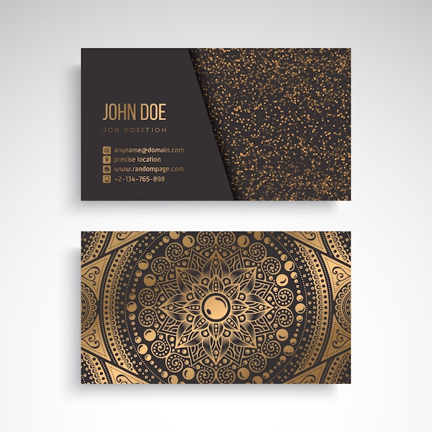 business card with mandala