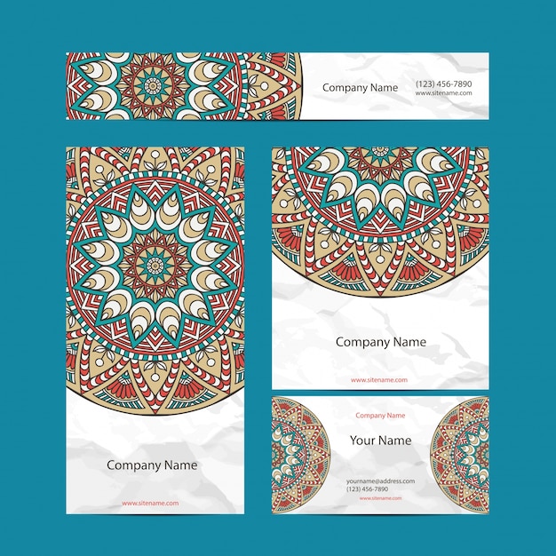 Business card with mandala