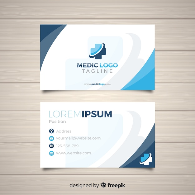 Business card with medical concept