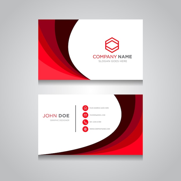 Vector business card with modern design