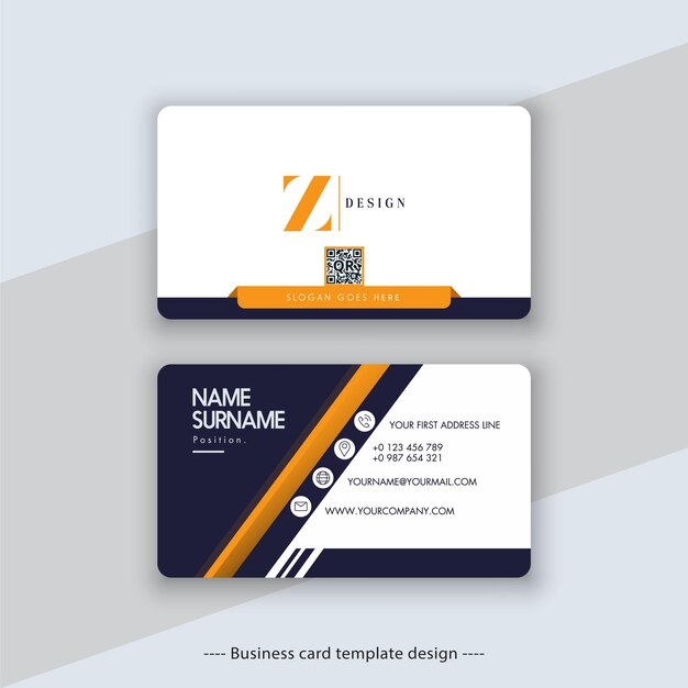 a business card with the name business card on it