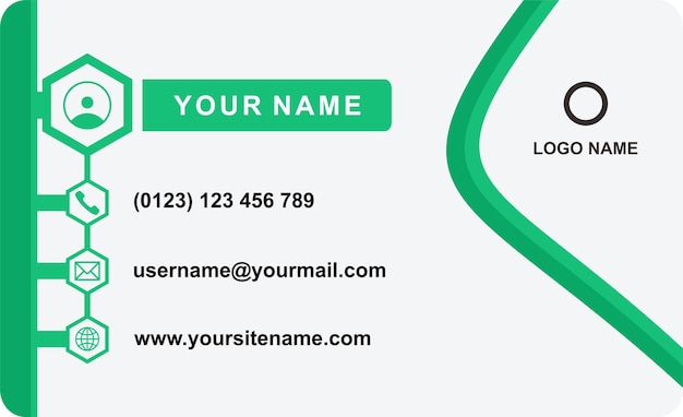 Business card with a simple design