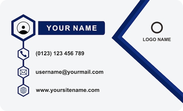 Vector business card with a simple design