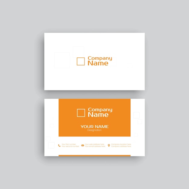 Vector a business card with a square and a square inside it.