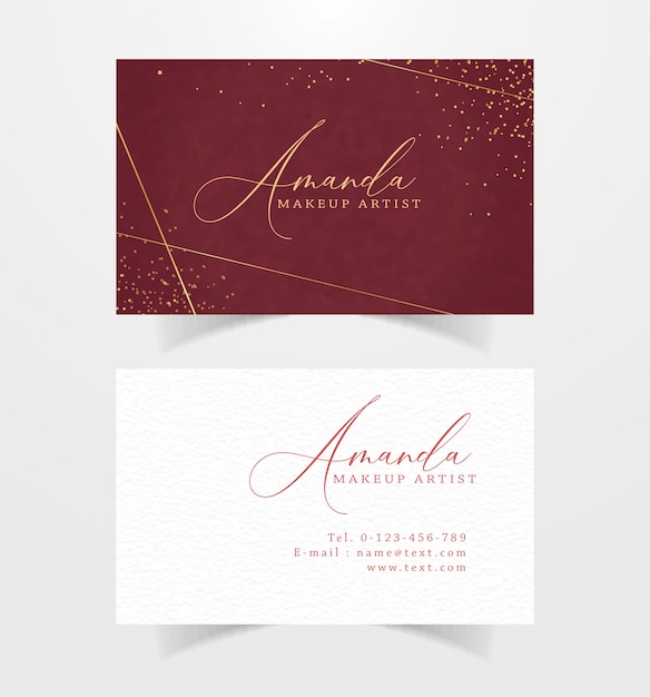 Business card with watercolor background